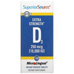 Superior Source Extra Strength D3 250 mcg (10.000 IU) 100 viên 076635908707