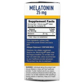 Superior Source Extra Strength Melatonin 25 mg 60 MicroLingual Instant Dissolve Tablets 076635921003