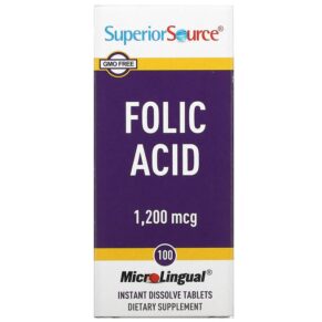 Superior Source Folic Acid 1.200 mcg 100 viên 076635908400