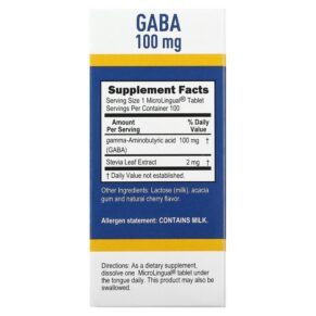 Superior Source GABA 100 mg 100 MicroLingual Instant Dissolve Tablets 076635909001