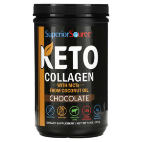 Superior Source Keto Collagen Powder + MCTs Chocolate 14 oz (397 g) 076635400508
