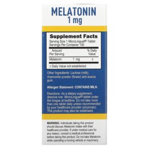 Superior Source Melatonin 1 mg 100 MicroLingual Instant Dissolve Tablets 3 Superior Source Melatonin 1 mg 100 MicroLingual Instant Dissolve Tablets 076635907304