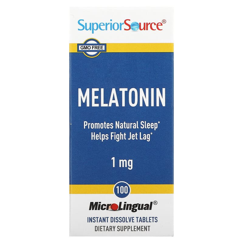 Superior Source Melatonin 1 mg 100 MicroLingual Instant Dissolve Tablets 1 Superior Source Melatonin 1 mg 100 viên 076635907304