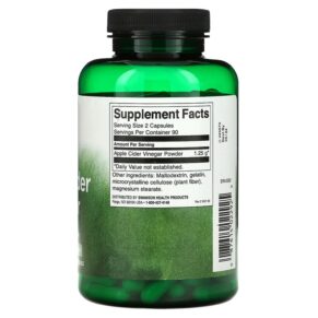 Swanson Apple Cider Vinegar 625 mg 180 Capsules 087614022925
