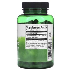Swanson Argentinian Desiccated Beef Liver 500 mg 120 Capsules 087614111988