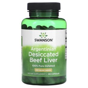 Swanson Argentinian Desiccated Beef Liver 500 mg 120 viên 087614111988