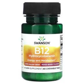 Swanson B12 Hydroxycobalamin Mixed Berry 1.000 mcg 60 viên 087614028699