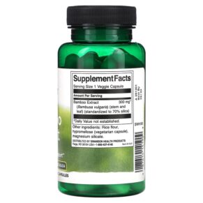 Swanson Bamboo Extract 60 Veggie Capsules 087614141909