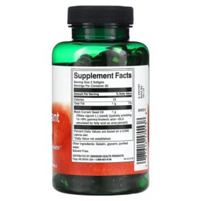 Swanson Black Currant Seed Oil 500 mg 180 Softgels 087614170138