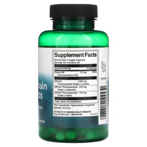 Swanson Branched-Chain Amino Acids 90 Veggie Capsules 087614024530