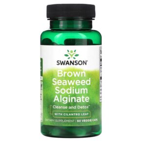Swanson Brown Seaweed Sodium Alginate + Cilantro Leaf 60 viên 087614115931