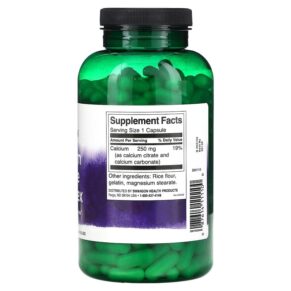 Swanson Calcium Citrate Complex 250 mg 300 Capsules 087614111100