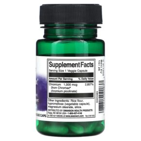 Swanson Chromax 1000 Chromium Picolinate 1.000 mcg 60 Veggie Caps 087614040837