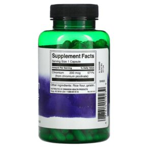 Swanson Chromium Picolinate 200 mcg 200 Capsules 087614019239