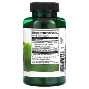 Swanson Cinnamon Gymnema Mulberry Complex 120 Capsules 087614117423