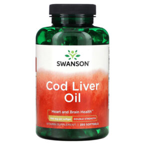 Swanson Cod Liver Oil Double Strength 700 mg 250 viên 087614117638