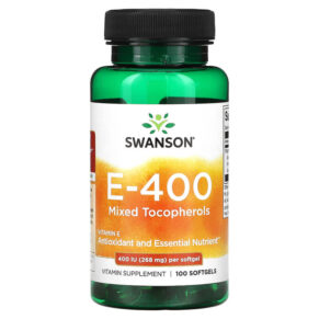 Swanson E-400 Mixed Tocopherols 400 IU (268 mg) 100 viên 087614011516