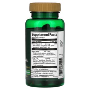 Swanson E with Tocotrienols 100 IU 60 Softgels 087614021560