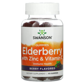 Swanson Elderberry + Zinc & Vitamin C Berry 60 viên 087614118031