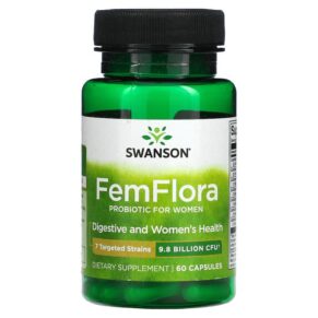 Swanson FemFlora Probiotic cho Nữ 9.8 Billion CFU 60 viên 087614025346