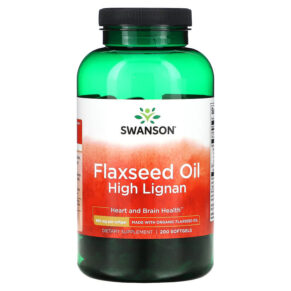 Swanson Flaxseed Oil High Lignan 980 mg 200 viên 087614170053