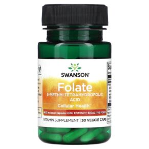 Swanson Folate 5-Methyltetrahydrofolic Acid 800 mcg 30 viên 087614027142