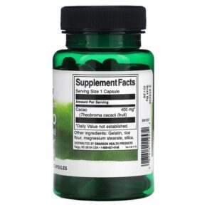 Swanson Full Spectrum Cacao (Raw Cocoa) 400 mg 60 Capsules 087614112572
