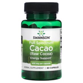 Swanson Full Spectrum Cacao (Raw Cocoa) 400 mg 60 viên 087614112572