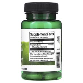 Swanson Full Spectrum Magnolia Bark 400 mg 60 Capsules 087614113784