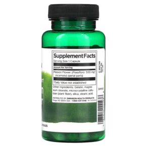 Swanson Full Spectrum Passion Flower 500 mg 60 Capsules 087614111438