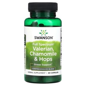 Swanson Full Spectrum Valerian Chamomile & Hops 60 viên 087614116655