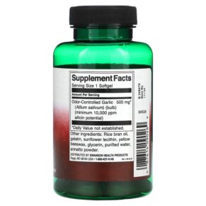 Swanson Garlic 500 mg 60 Softgels 087614090269