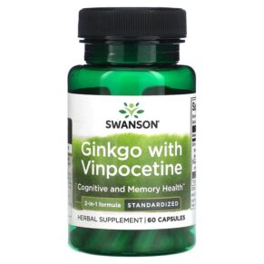 Swanson Ginkgo + Vinpocetine Standardized 60 viên 087614140742