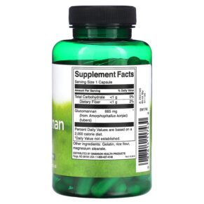 Swanson Glucomannan 665 mg 90 Capsules 087614117430