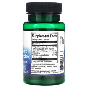 Swanson Herbal Extract Memory Complex 60 Capsules 087614023663