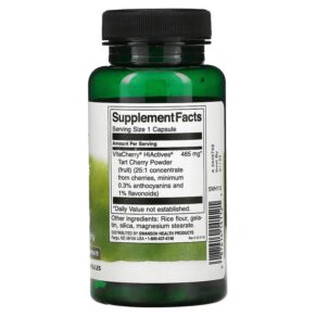Swanson HiActives Tart Cherry 465 mg 60 Capsules 3 Swanson HiActives Tart Cherry 465 mg 60 Capsules 087614141121