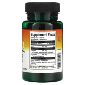 Swanson Kyoto Chlorella & Fermented Turmeric 120 Tablets 087614180069