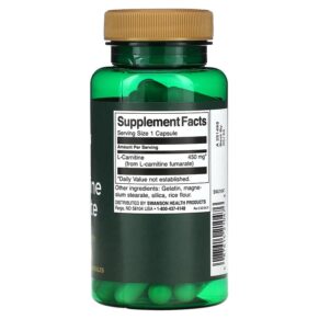 Swanson L-Carnitine Fumarate 450 mg 60 Capsules 087614210476