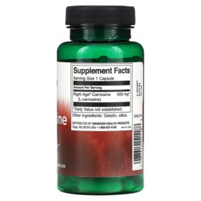 Swanson L-Carnosine 500 mg 60 Capsules 087614021188