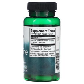 Swanson L-Leucine 500 mg 60 Veggie Caps 087614025179