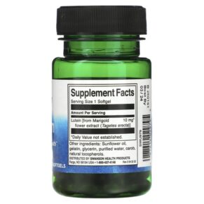 Swanson Lutein 10 mg 60 Softgels 087614029795