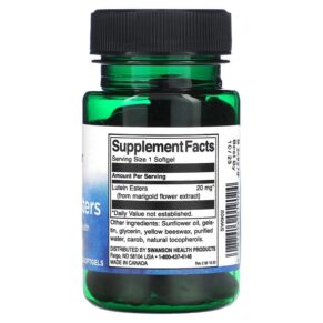 Swanson Lutein Esters 20 mg 60 Softgels 087614019024