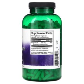 Swanson Magnesium Oxide 200 mg 500 Capsules 3 Swanson Magnesium Oxide 200 mg 500 Capsules 087614011974