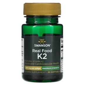Swanson Maximum Strength Real Food K2 200 mcg 30 viên 087614029061