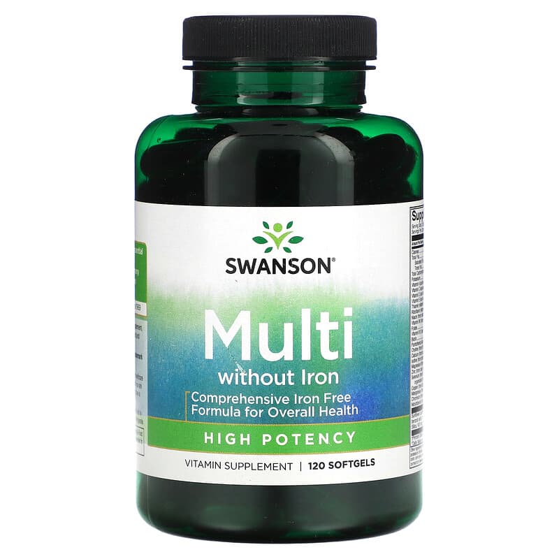 Swanson Multi Without Iron 120 Softgels 1 Swanson Multi Without Iron 120 viên 087614018829