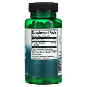 Swanson N-Acetyl Cysteine Antioxidant Support 600 mg 100 Capsules 087614018546