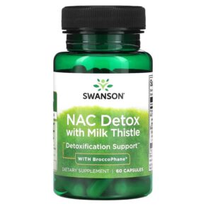 Swanson NAC Detox + Milk Thistle + BroccoPhane 60 viên 087614118666