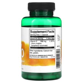 Swanson Natural Dry E-400 268 mg (400 IU) 100 Capsules 087614011318