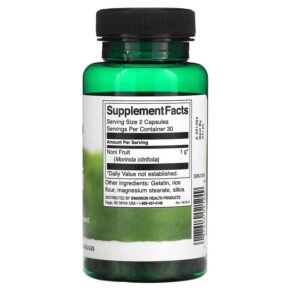 Swanson Noni 500 mg 60 Capsules 087614021249