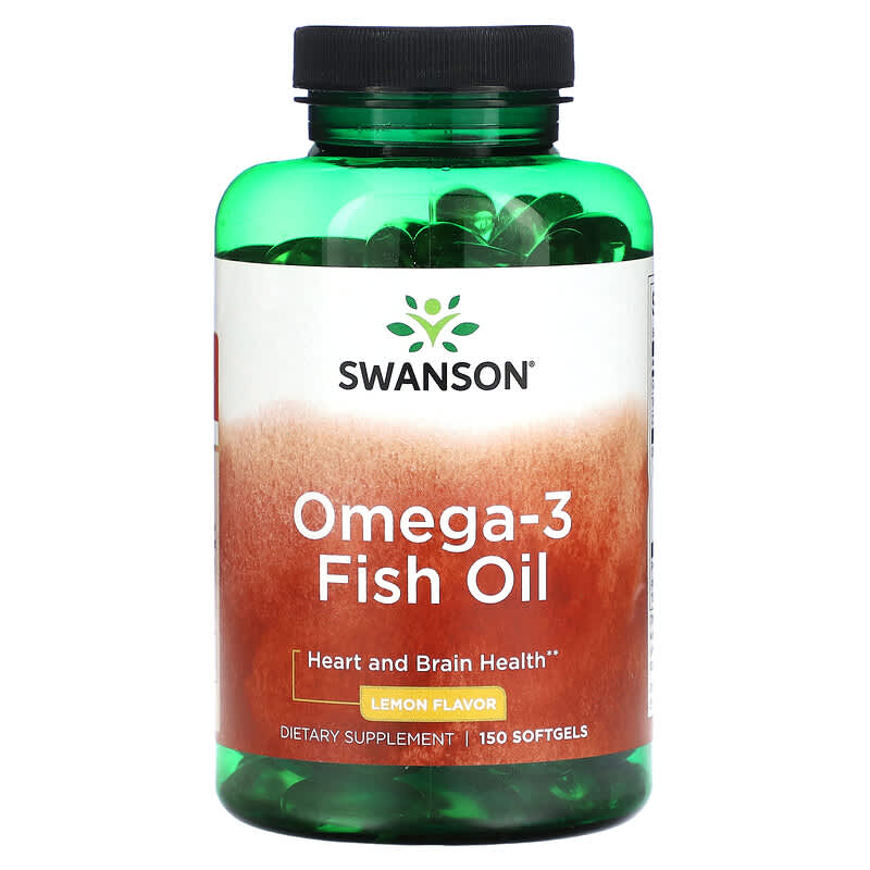 Swanson Omega-3 Fish Oil Lemon 150 viên 087614112534